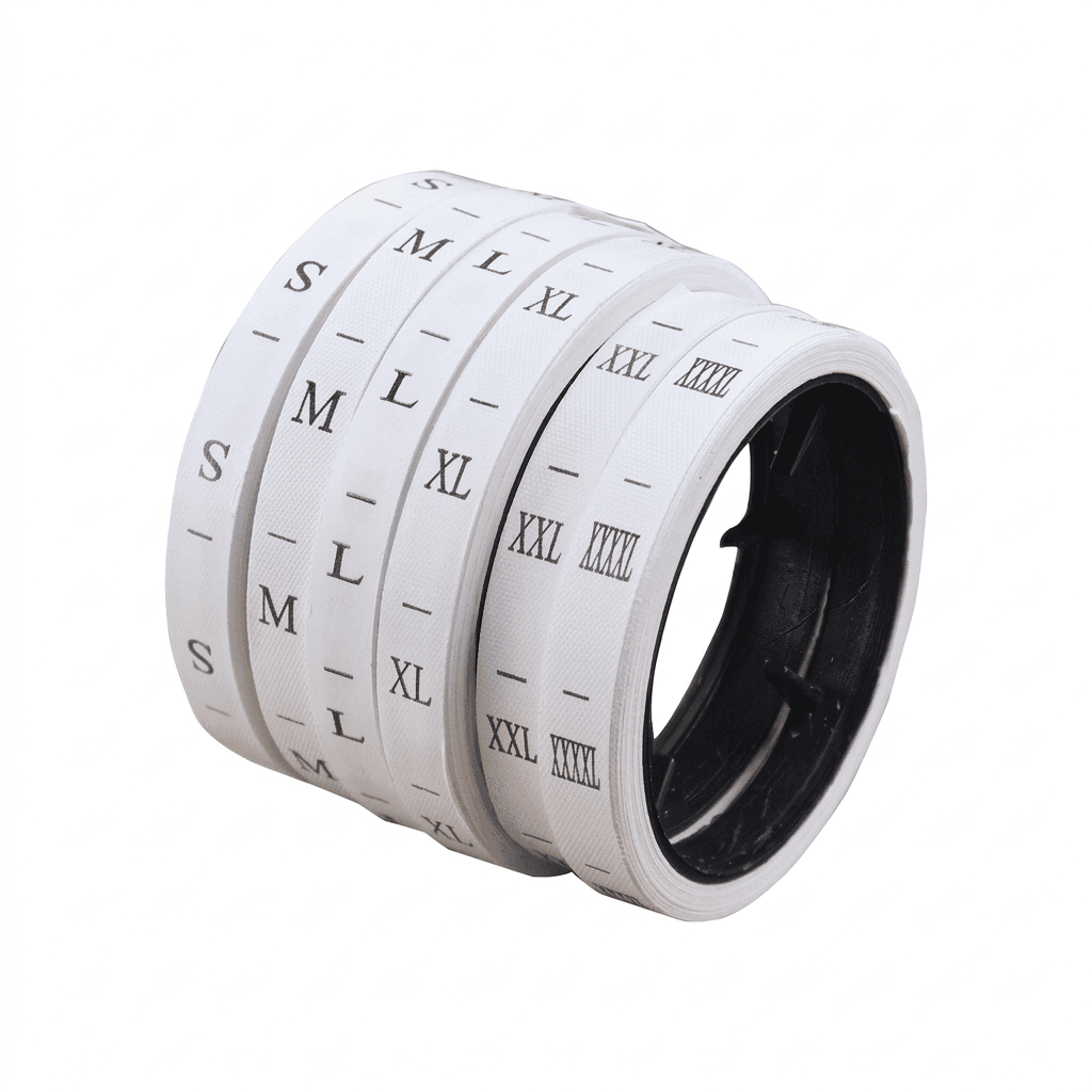 بطاقات منسوجة لمقاسات الملابس.